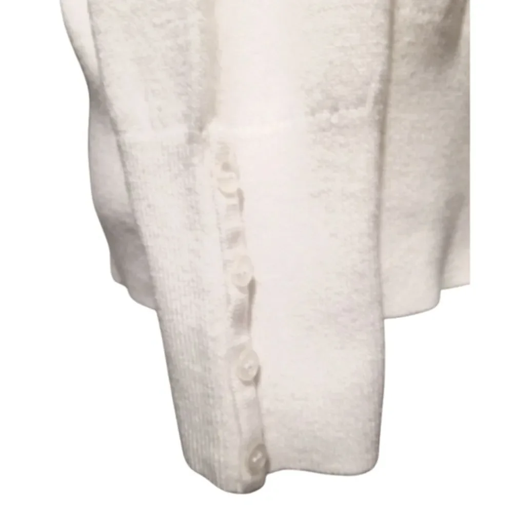 JM Collection Knit Sweater Off White Ivory Long Sleeve Size XL